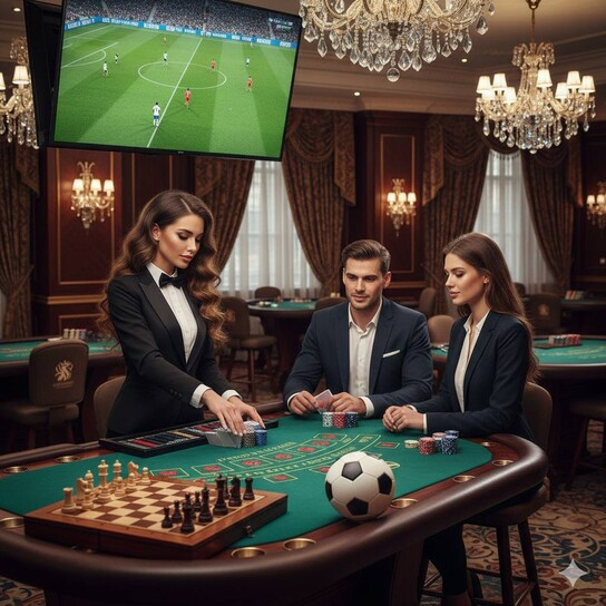 吹牛棋牌游戏场景示意